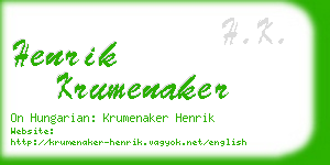 henrik krumenaker business card